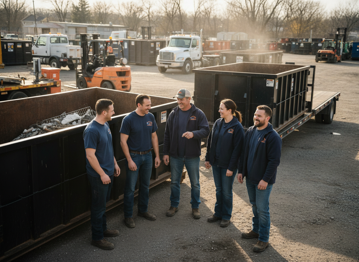 The Bryce Dumpster Rental Northbrook team at work in Northbrook